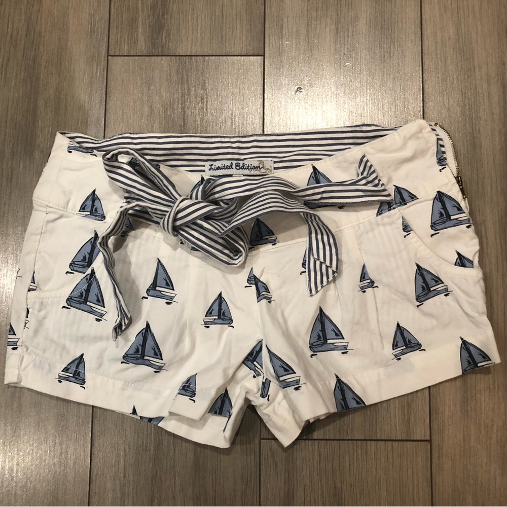 Limited Edition sail boat pattern shorts